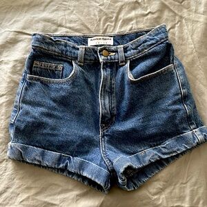 Vintage American Apparel Jean Shorts High Waisted Size 26